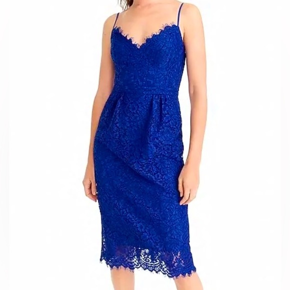 J. Crew Spaghetti-Strap Dress in Lace - Picture 2 of 13